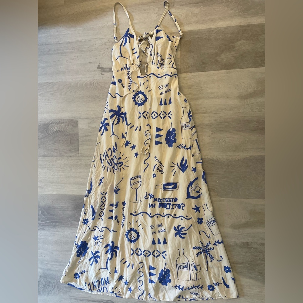 Paper Hearts Anthropologie * Day Drinks* Mexico Maxi Dress ~ XS